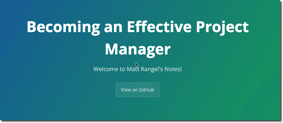 Becoming an Effective Project Manager